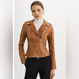 Lamarque Harper Leather Biker Jacket Size L NWT-other